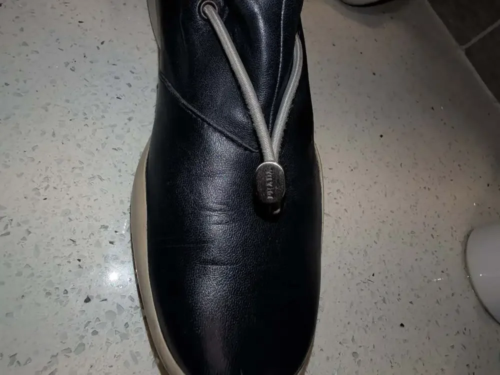 Prada Vintage Leather Slip-On Shoes Casual Loafers Size 5.5